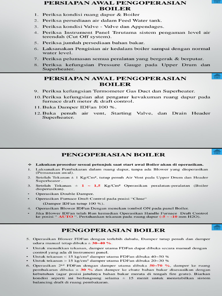 Proses Start Awal Takuma water tube boiler PDF