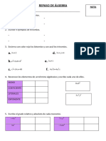 Repaso de Álgebra