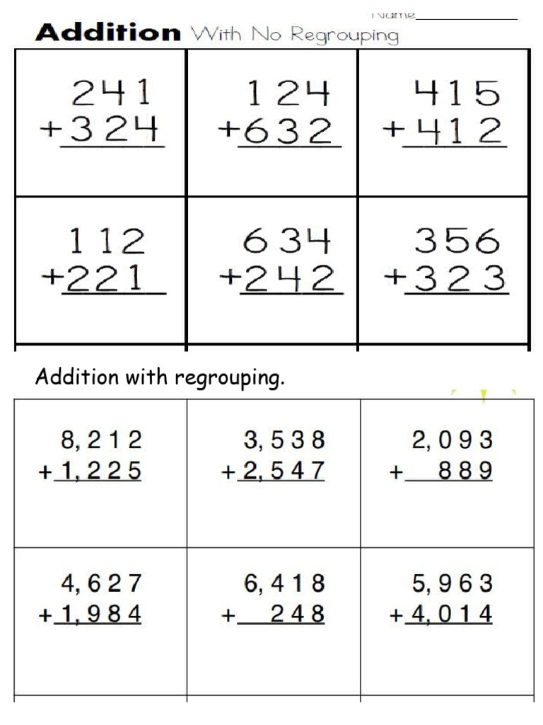 Addition and Subtraction | PDF