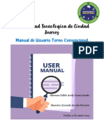 Manual de Usuario de Un Torno