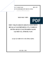 Thực Trạng Sử Dụng Kháng Sinh Và Tình Trạng Kháng Kháng Sinh Trên Người Tại Cộng Đồng Xã Thanh Hà Huyện Thanh Liêm Tỉnh Hà Nam