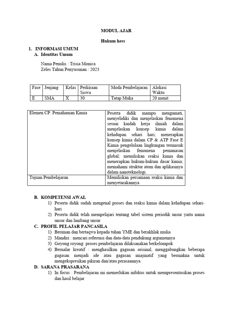 Modul Ajar Persamaan Dasar Akuntansi