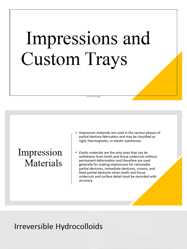 RPDImpressions and Custom Trays PDF