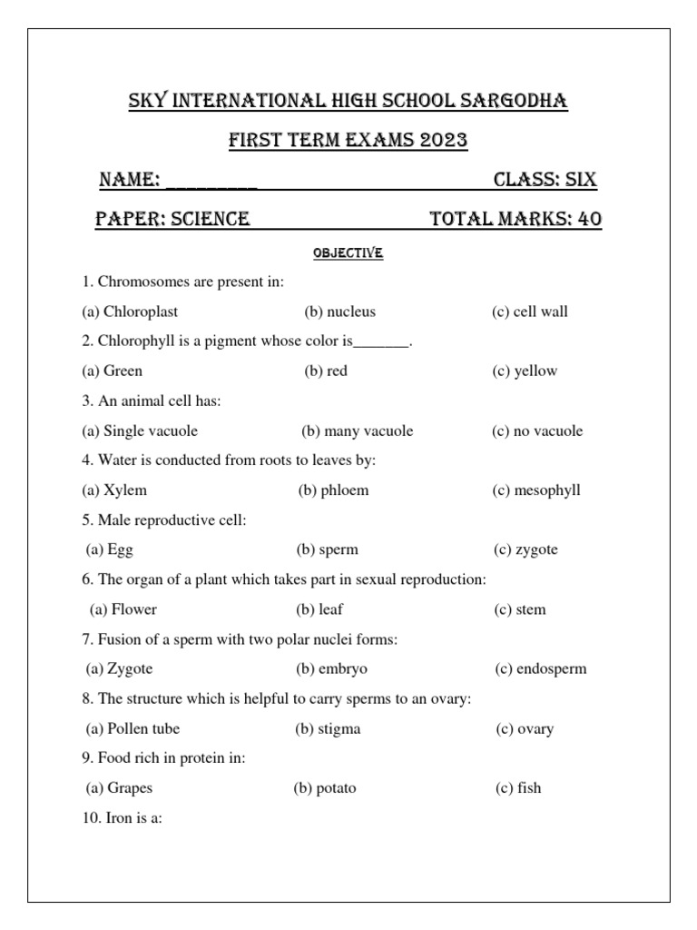 6 Class Science | PDF