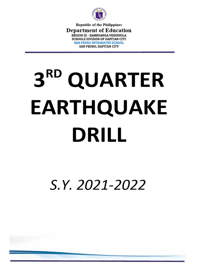Earthquake Drill Report PDF Emergency Management Disasters