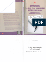 Carlino, P. (2005) - La Escritura en El Nivel Superior. en Escribir, Leer y Aprender en La Universidad