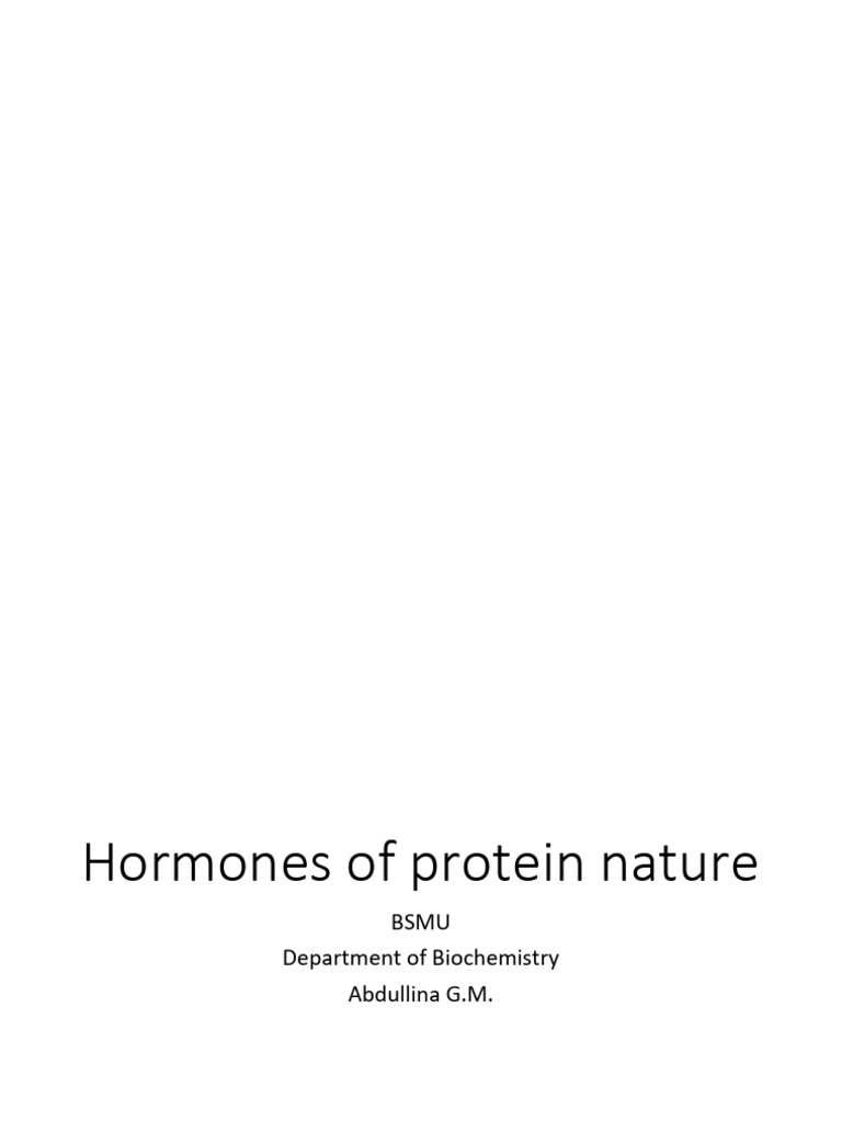 15.09.2020 Hormones of Protein Nature PDF Insulin Thyroid