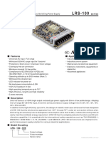 100W Single Output Switching Power Supply: Series