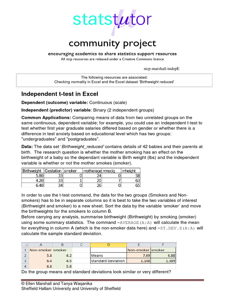 47 independentTTest | PDF