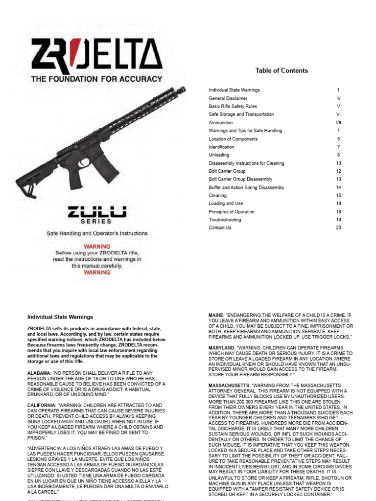 Dokumen - Tips Zulu Ar15 Manual Web | PDF | Gun Barrel | Cartridge ...