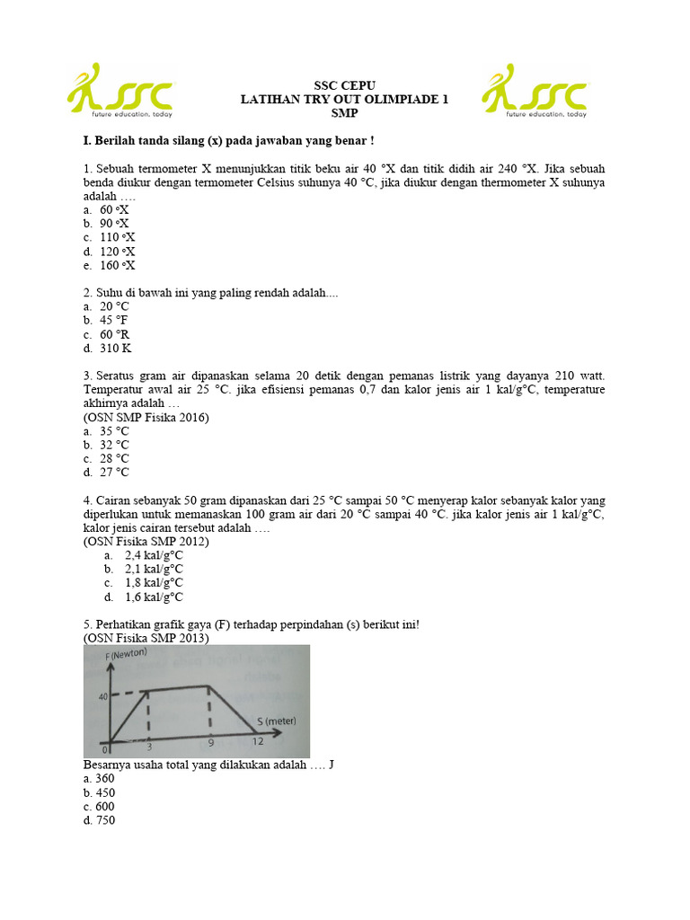 Latihan try out smp 1 pdf