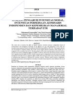 Analisis Pengaruh Intensitas Modal, Intensitas Persediaan, Komisaris Independen Dan Kepemilikan Manajerial Terhadap Etr