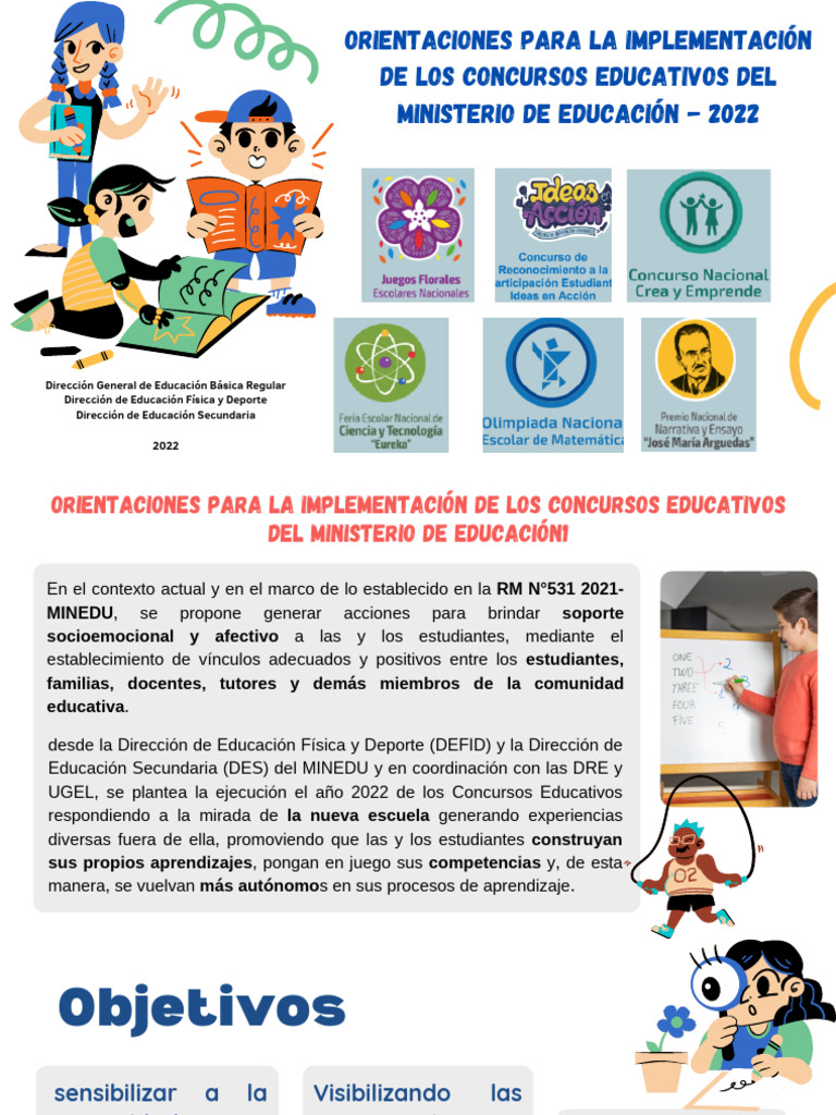 Orientaciones para La Implementación de Los Concursos Educativos Del ...
