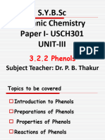 SYBSc Paper I, Unit-III, Phenols