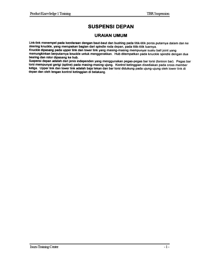 Job Shet - Suspensi | PDF