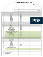 Daily Diesel Consumption Report