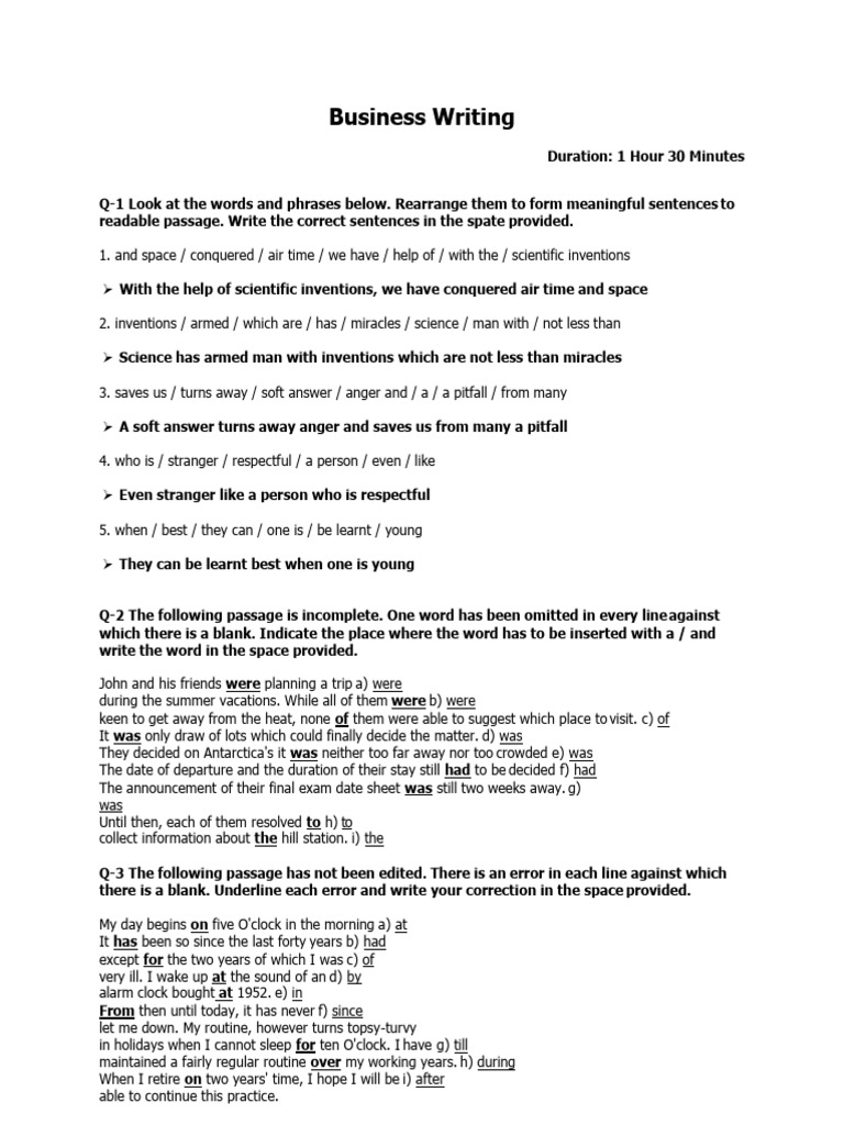 Business Writing PDF