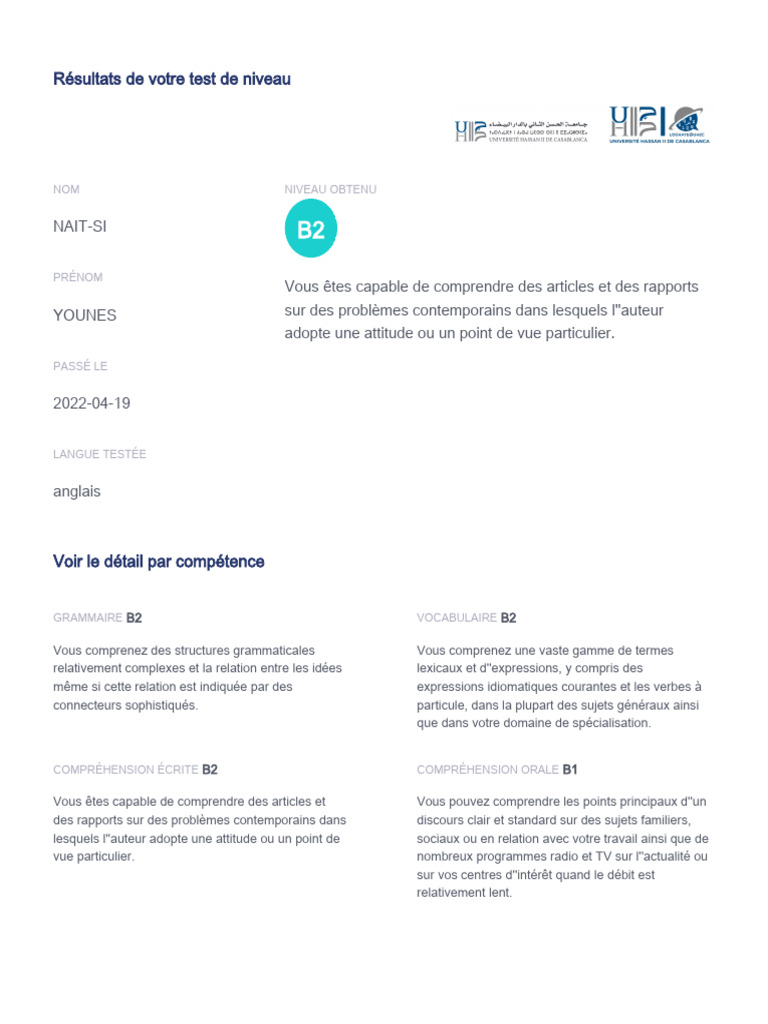 Test de langue pdf pdf