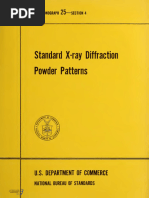 NBS 25-4 Картки Стандарт Зразкiв Рентген-дифракцii 1966