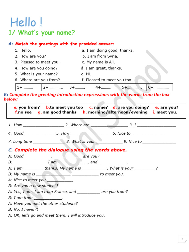 Greetings | PDF