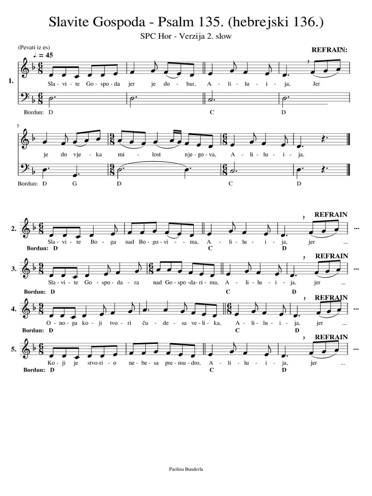 Slavite Gospoda - Psalm Slow 2.versionnn | PDF