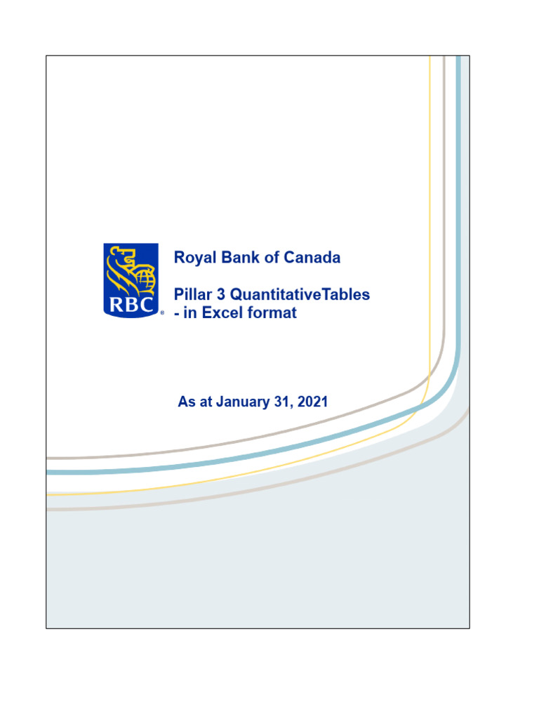 RBC Pillar 3 Quantitative Tables 2021 | PDF | Basel Iii | Financial Risk