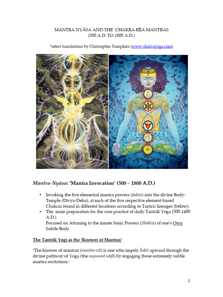 Evolution of Chakras in Tantra | PDF