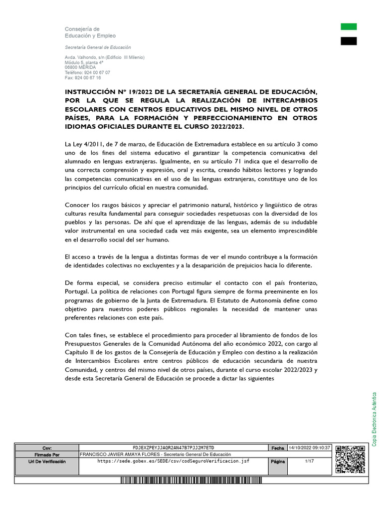 instrucci-n-19-intercambios-escolares-f-pdf-plan-de-estudios