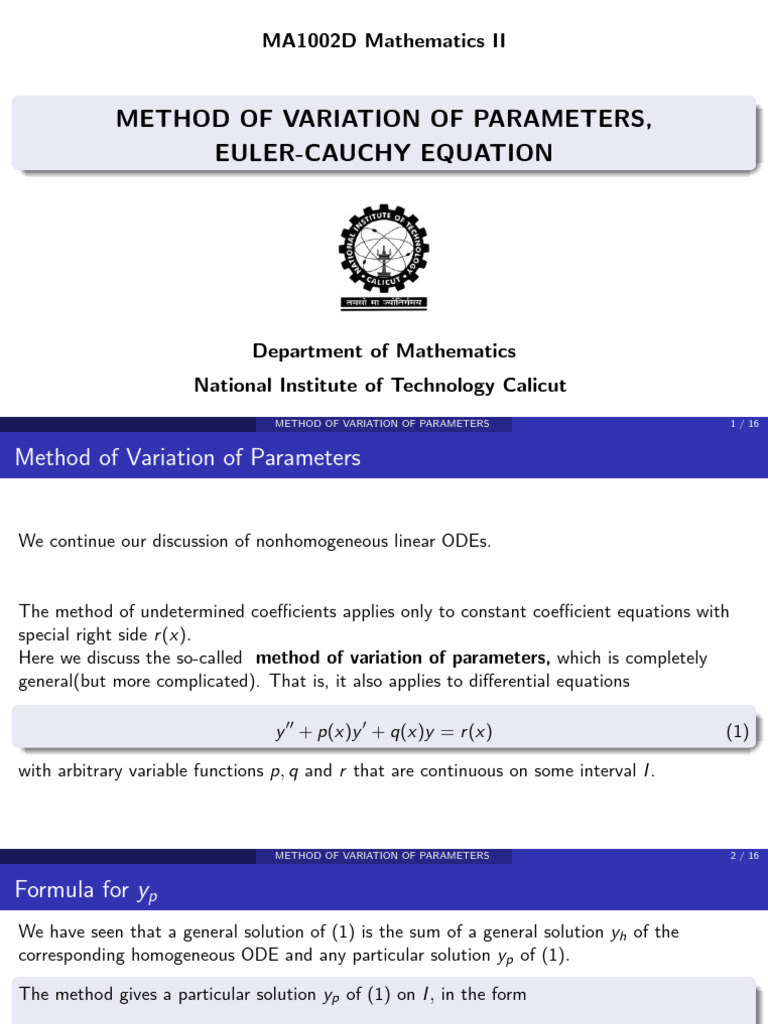 Advanced ODE Techniques | PDF | Ordinary Differential Equation ...