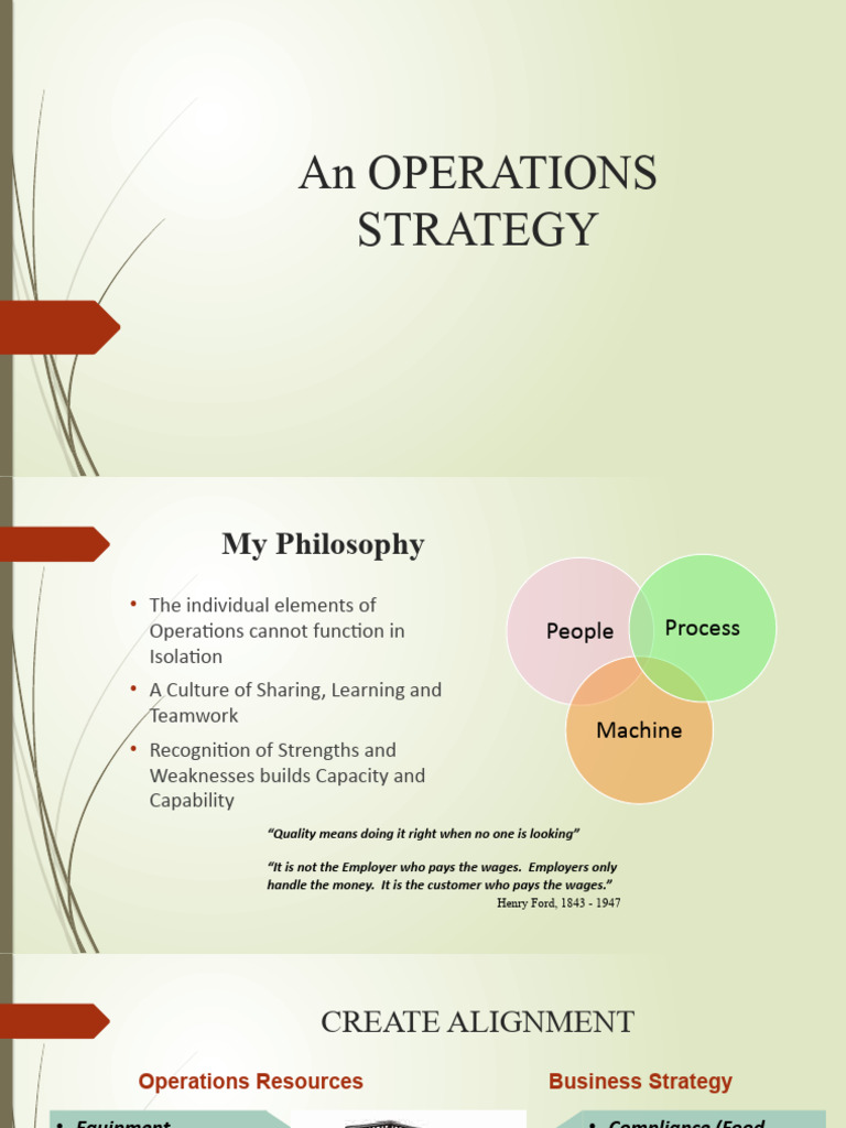 Operationsstrategie Pdf : (PDF) Operations Management: A Research ...