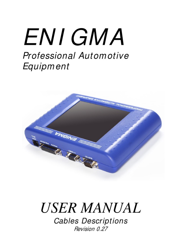 Enigma Cables | PDF | Electrical Connector | Motor Vehicle