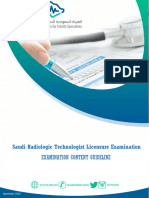 Saudi Radiologic Technologist Licensure Examination Blueprint 2021