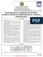 (PROVA) 2013 (Professor - Língua Portuguesa) - ICB