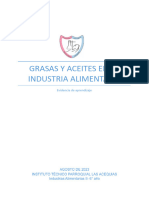 Grasas y Aceites en La Industria Alimentaria