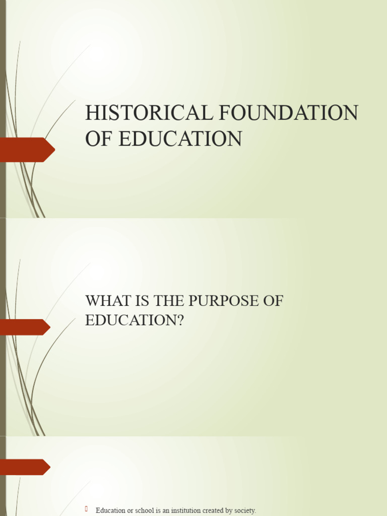 Historical Foundation of Education PDF Socialization Human