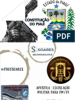 Constituição Do Estado Do Piaui PARTE II - PM-PI - Prof. Soares