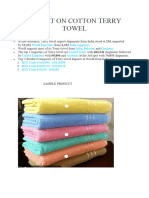 Report On Cotton Terry Towel