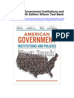 American Government Institutions and Policies 16th Edition Wilson Test Bank