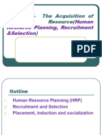 Chapter 4 - The Acquisition of Human Resource