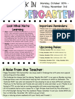 Kindergarten Newsletter 11-3-23