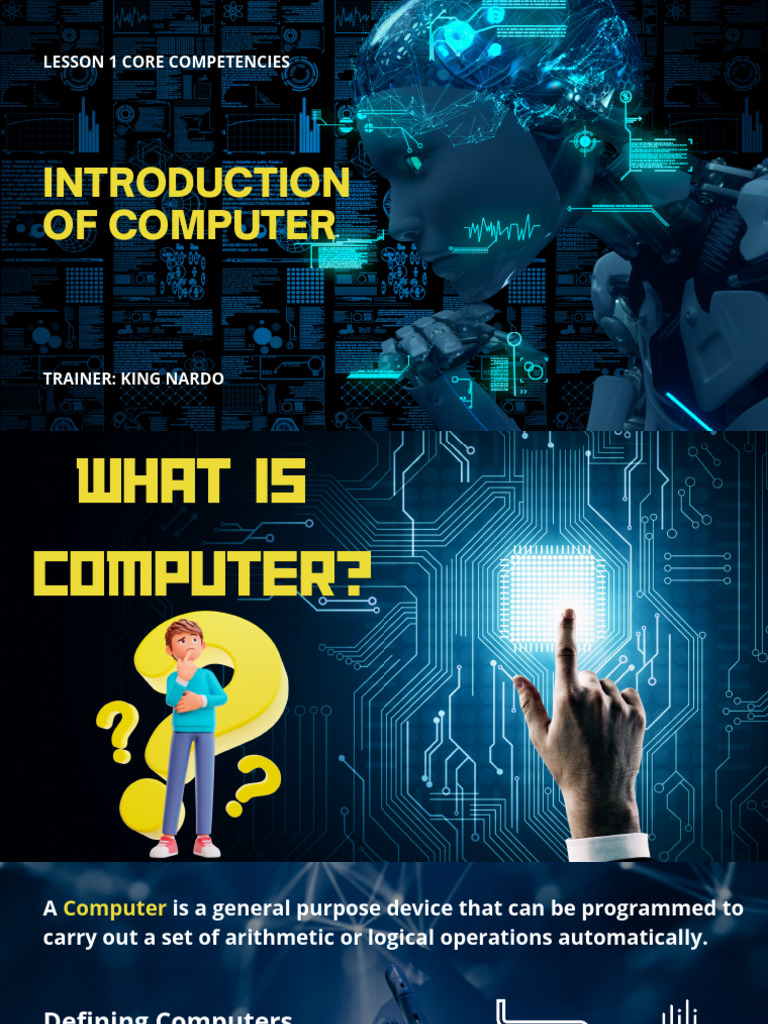 Lesson 1 Introduction of Computer PDF Computer Hardware Operating