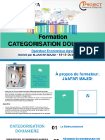 Support de Formation Catégorisation Douanière MIFA Equipement