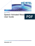 Speech Activated Messaging User Guide