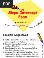 Slope Intercept Form