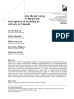 Would You Think About Doing Sex For Money? Structure and Agency in Deciding To Sell Sex in Canada