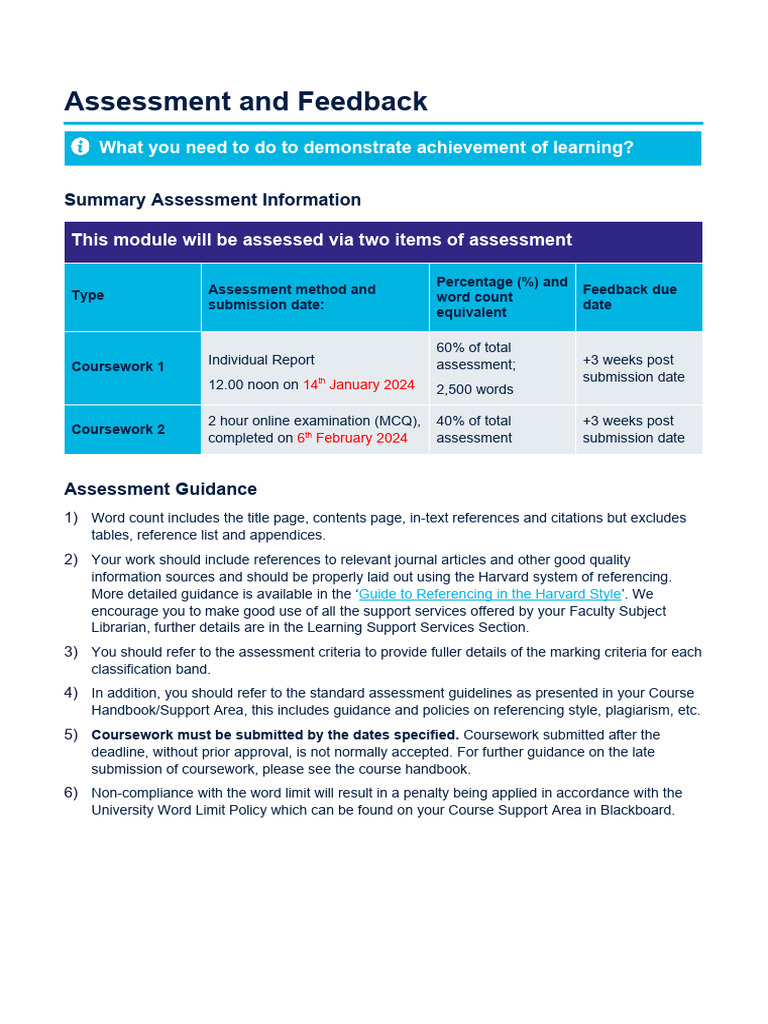 Assessment Guidelines for Coursework 2023 | PDF | Rubric (Academic ...