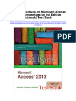 New Perspectives On Microsoft Access 2013 Comprehensive 1st Edition Adamski Test Bank