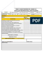 Preoperacional para Pulidoras - 200