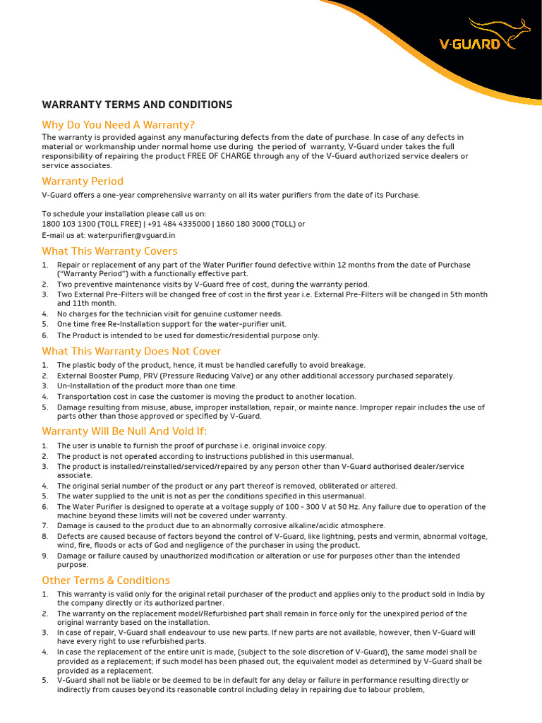 Warranty Terms&conditions PDF Franchising Private Law