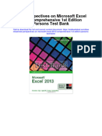 New Perspectives On Microsoft Excel 2013 Comprehensive 1st Edition Parsons Test Bank